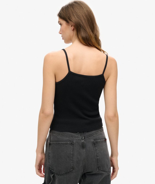 superdry Camiseta gráfica de tirantes de canalé Retro Rocker Solo queda un día