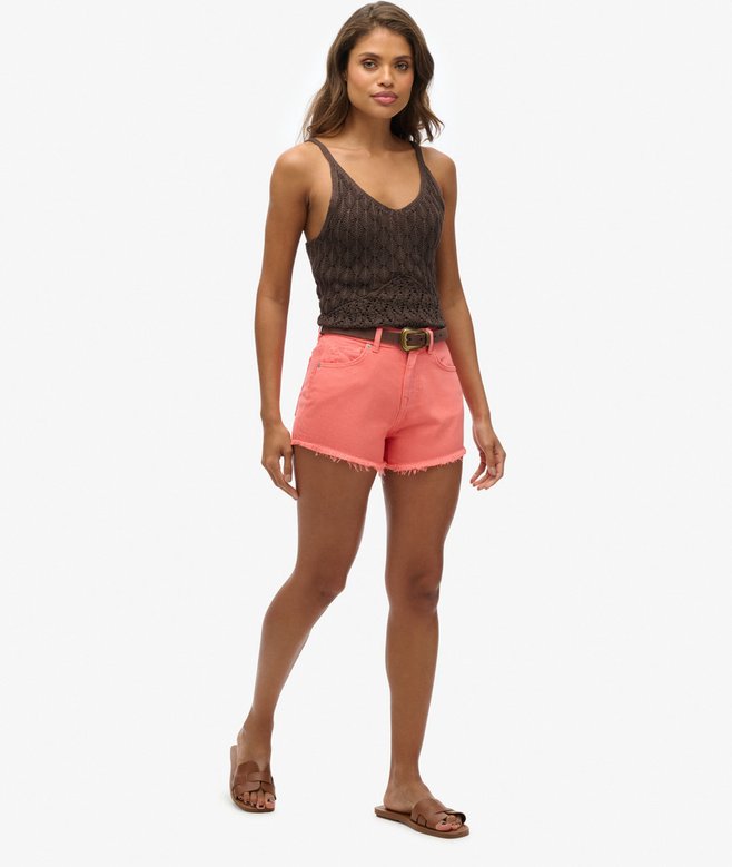 superdry Pantalones cortos vaqueros de talle alto Envío internacional gratuito