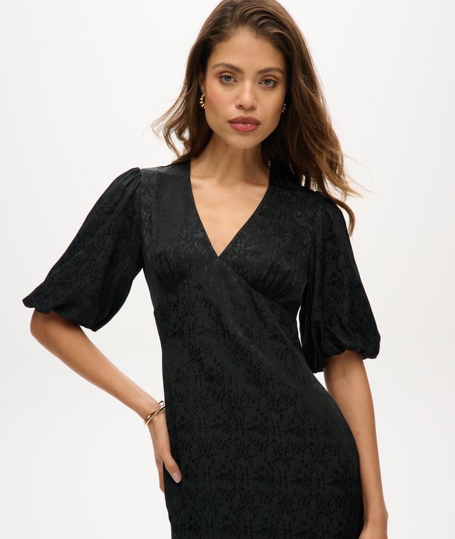 superdry Vestido midi de manga corta Tienda de fábrica