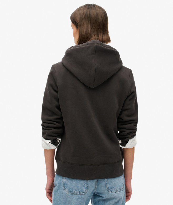 superdry Sudadera con capucha cremallera y logo Essential Descuentos del mes