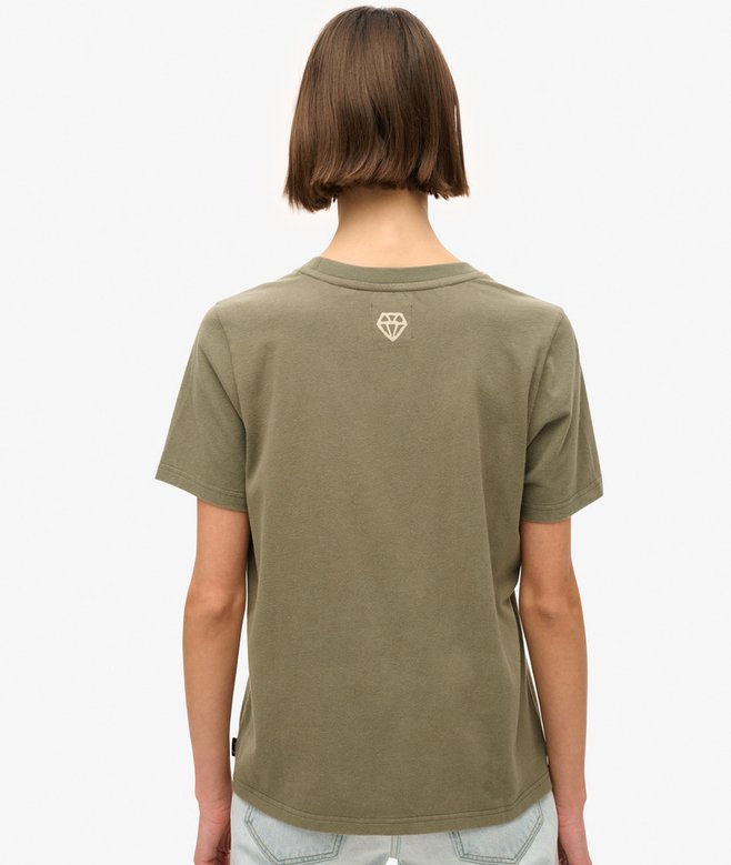 superdry Camiseta de corte relajado con motivo de tatuaje Script Ofertas de temporada