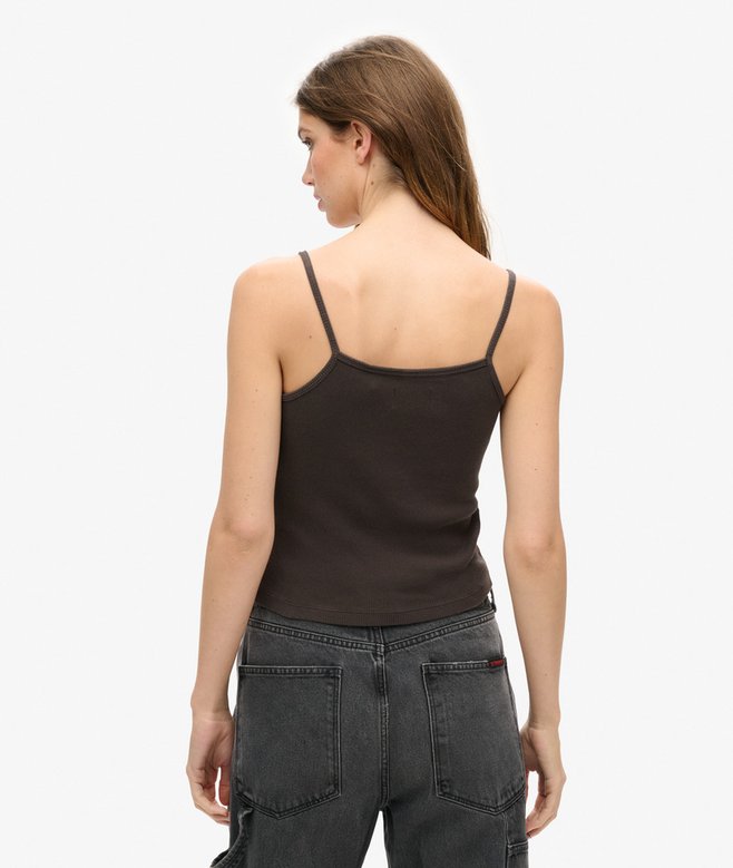 superdry Camiseta gráfica de tirantes de canalé Retro Rocker Precio ultrabajo