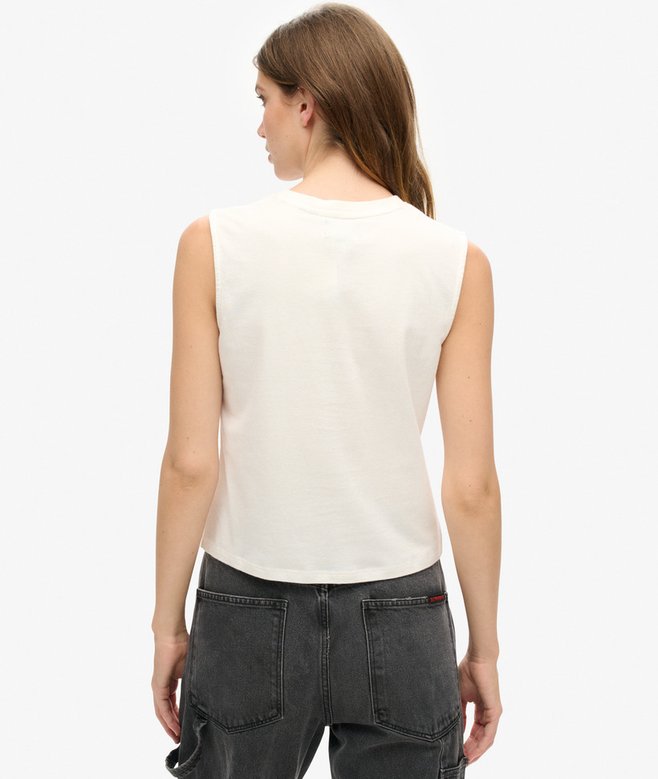 superdry Camiseta ajustada sin mangas con adornos Archive Devoluciones gratuitas
