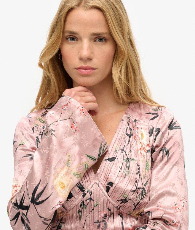 superdry Minivestido de jacquard de mangas acampanadas Rebajas