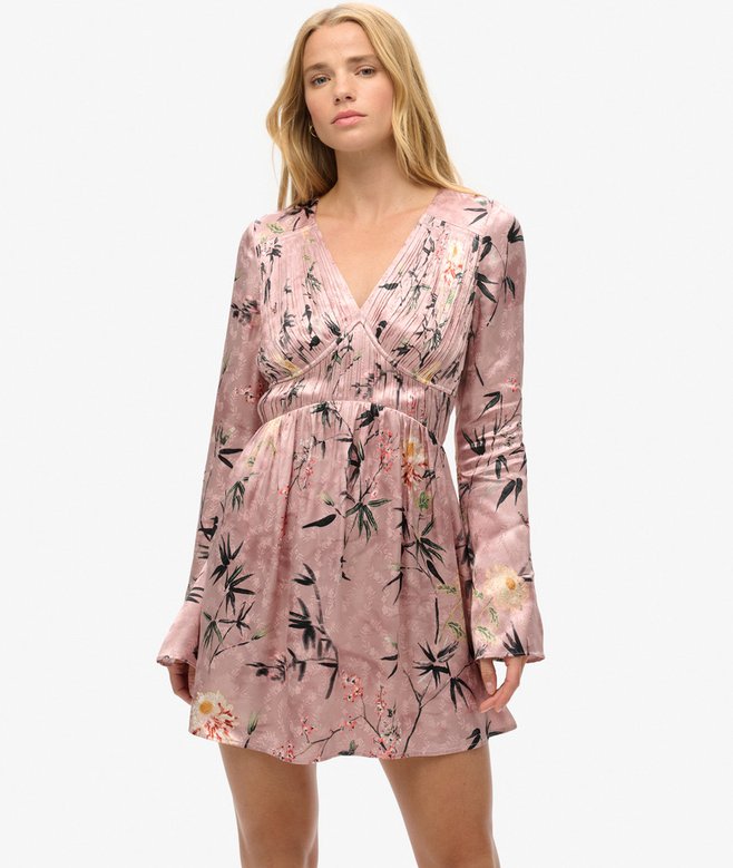 superdry Minivestido de jacquard de mangas acampanadas Rebajas
