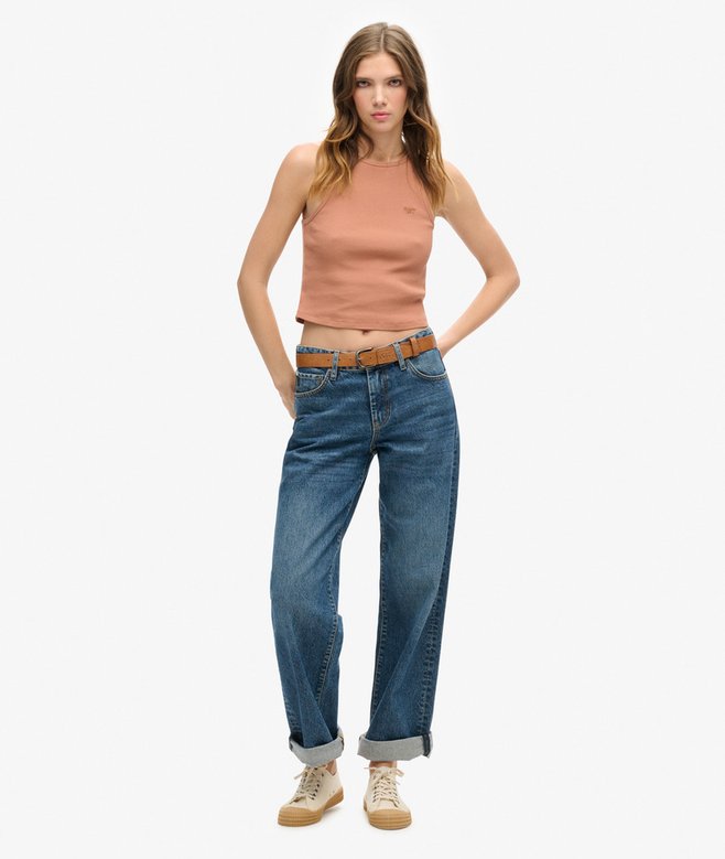 superdry Camiseta sin mangas con logo Essential y espalda olímpica Los más vendidos