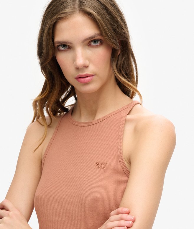 superdry Camiseta sin mangas con logo Essential y espalda olímpica Los más vendidos