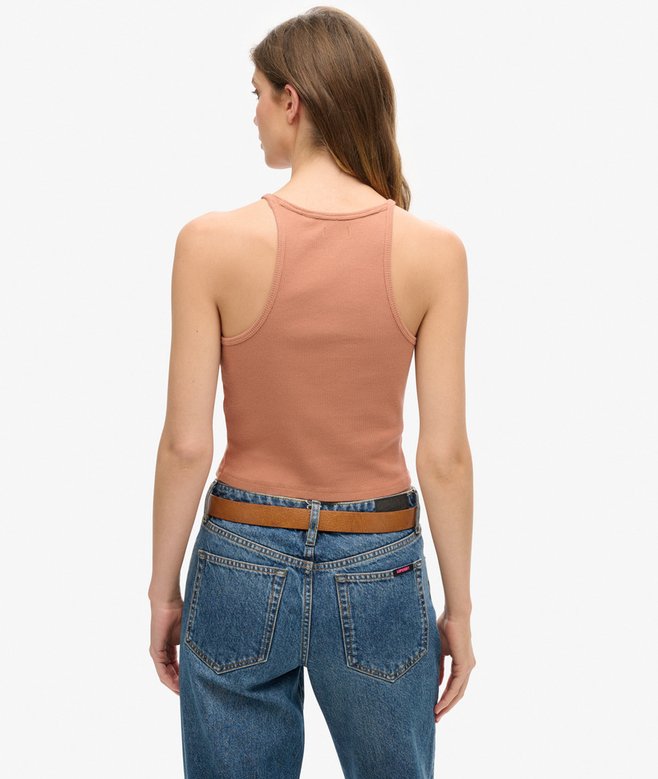 superdry Camiseta sin mangas con logo Essential y espalda olímpica Los más vendidos
