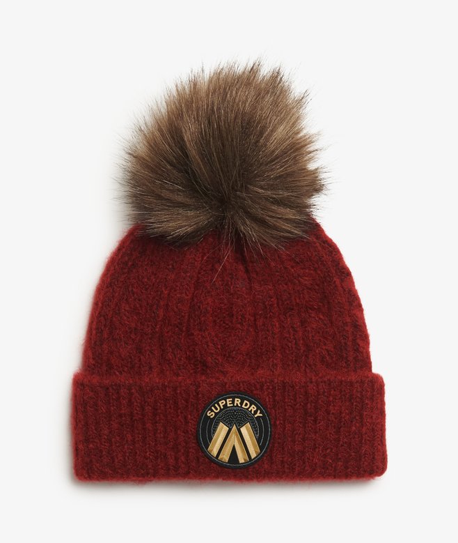 superdry Gorro de punto trenzado Luxe