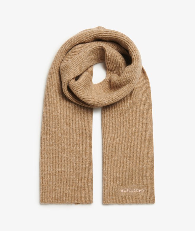 superdry Bufanda de punto de canalé suave