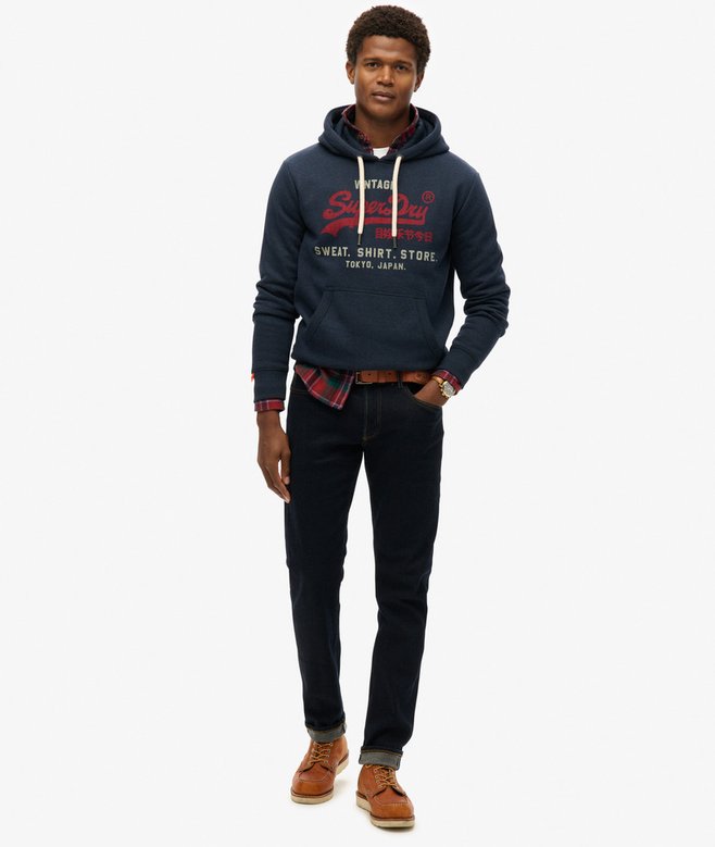 superdry Sudadera de corte relajado con capucha y logo Vintage Heritage Rebajas