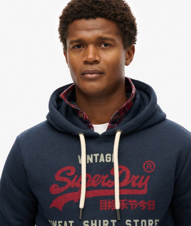 superdry Sudadera de corte relajado con capucha y logo Vintage Heritage Rebajas