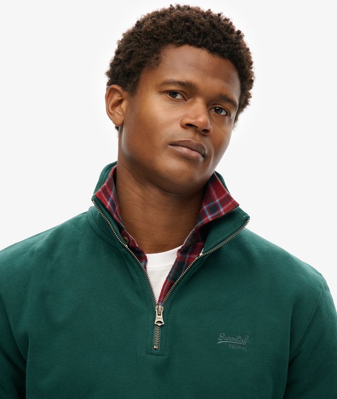 superdry Sudadera con cuello panadero con logotipo Essential Venta caliente