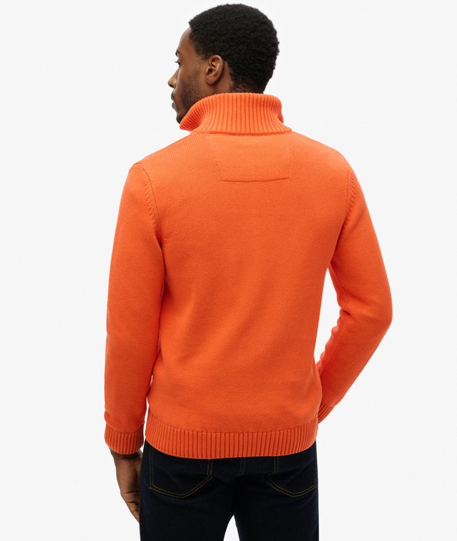 superdry Jersey clásico de punto de algodón con media cremallera Rebajas top