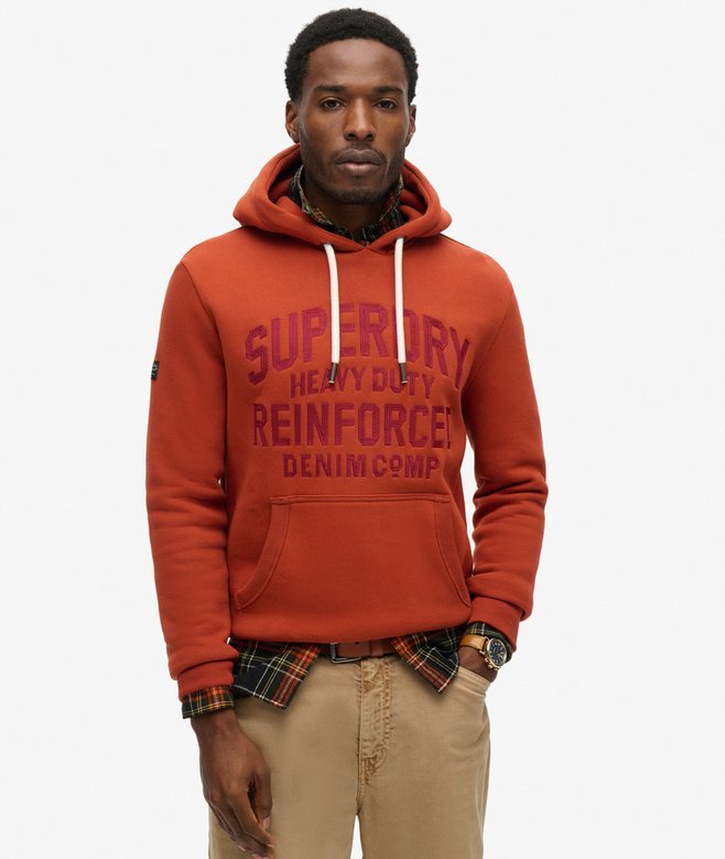 superdry Sudadera con capucha y bordado Worker Scripted Promoción por tiempo limitado