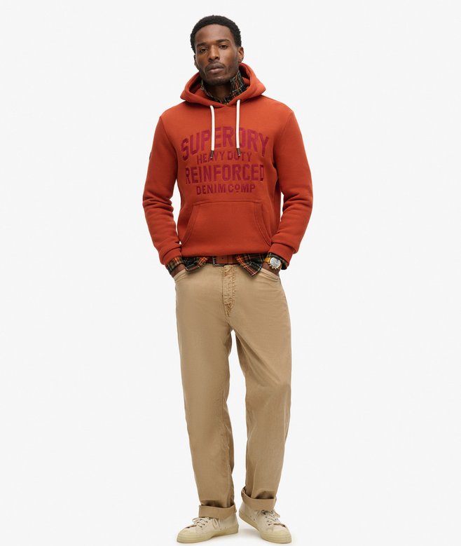 superdry Sudadera con capucha y bordado Worker Scripted Promoción por tiempo limitado