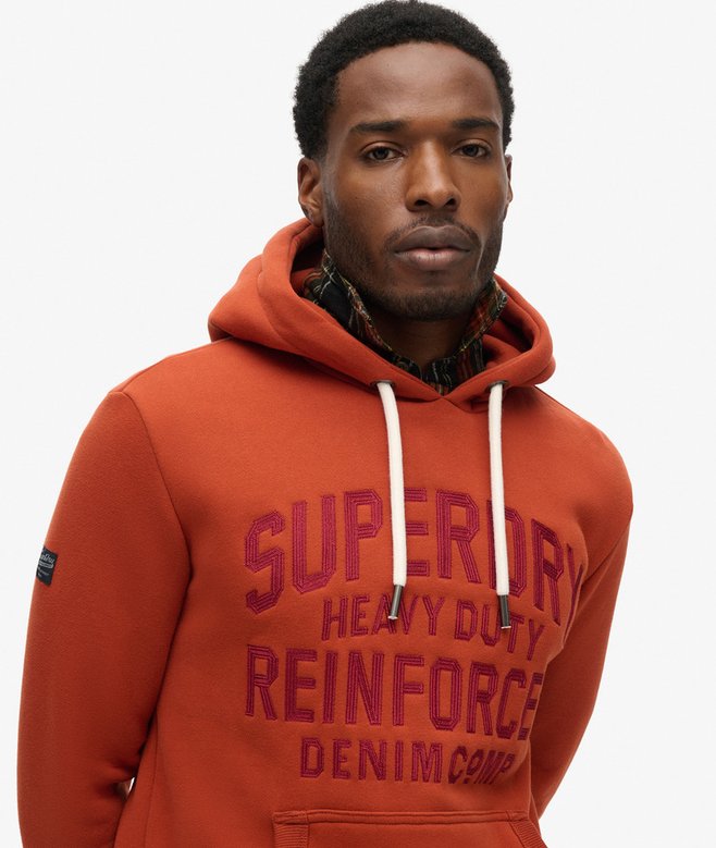superdry Sudadera con capucha y bordado Worker Scripted Promoción por tiempo limitado