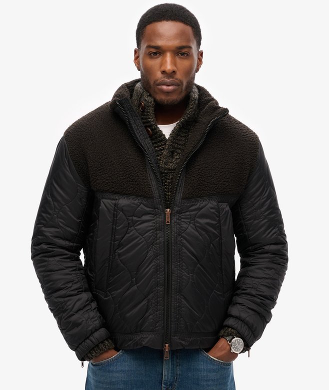 superdry Cazadora híbrida acolchada de borreguillo Promoción trimestral