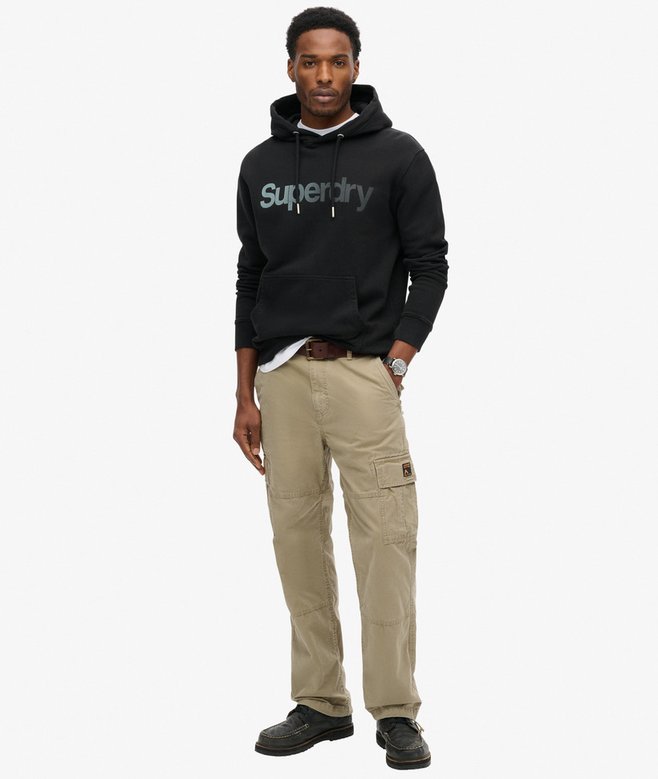 superdry Sudadera con capucha suelta con efecto descolorido y logotipo Core Liquidación