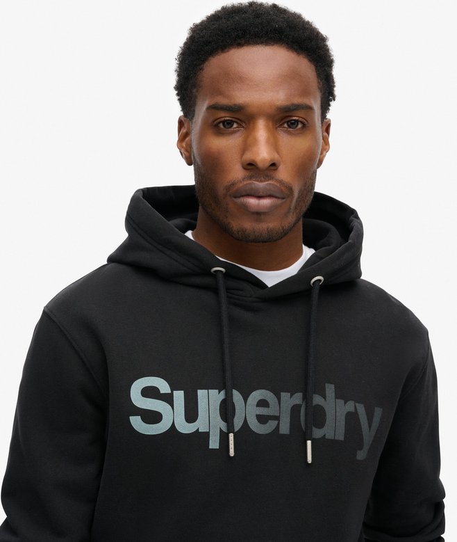 superdry Sudadera con capucha suelta con efecto descolorido y logotipo Core Liquidación