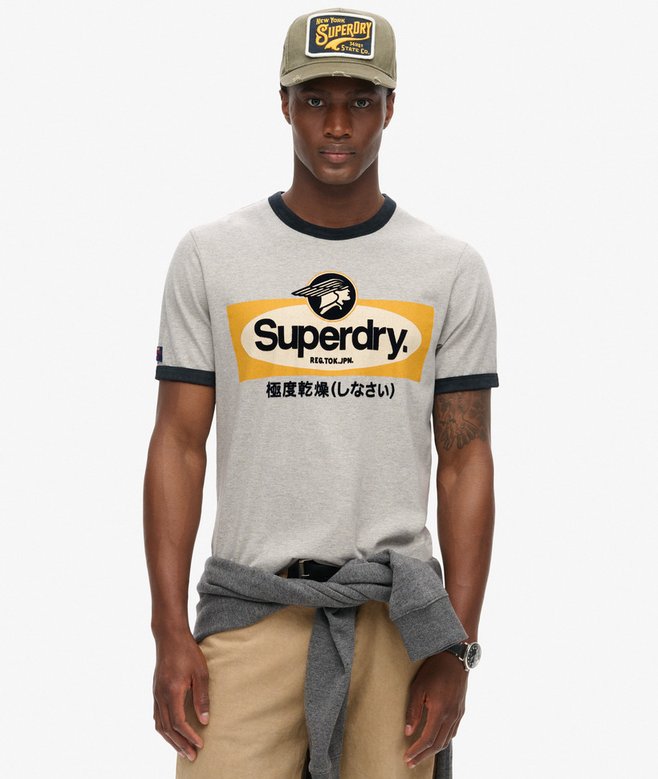 superdry Camiseta gráfica con logotipo Core Ringer Workwear Rebajas de fin de temporada