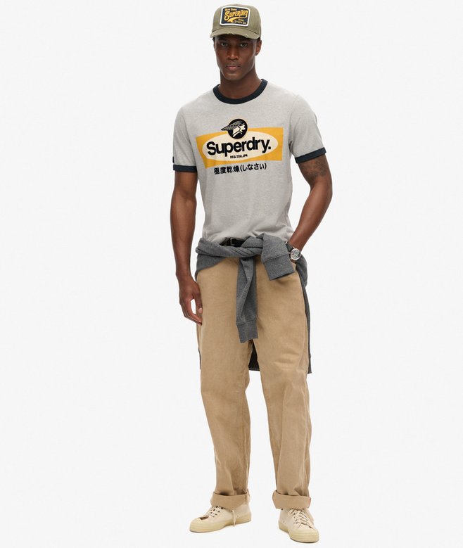 superdry Camiseta gráfica con logotipo Core Ringer Workwear Rebajas de fin de temporada
