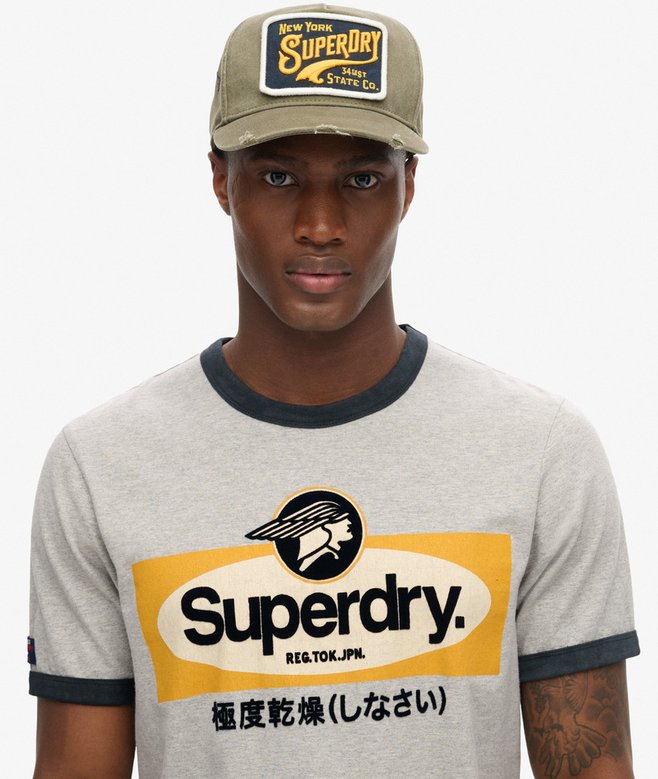 superdry Camiseta gráfica con logotipo Core Ringer Workwear Rebajas de fin de temporada