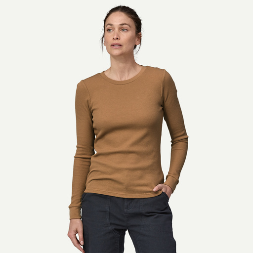 patagonia Camiseta Mujer Work Waffle Crew Promoción por tiempo limitado