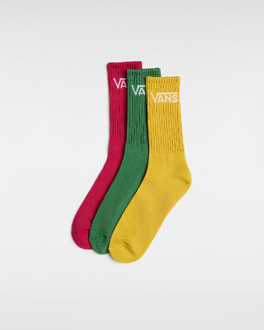 vans Calcetines altos Classic (3 pares) en Rosa| Vans ES Outlet online