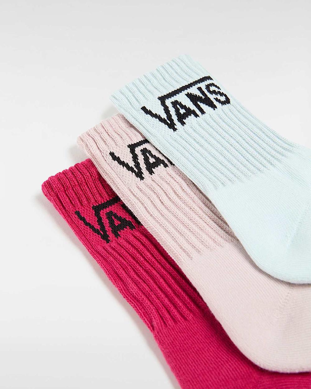 vans Calcetines altos de niños (3 pares) en Rosa| Vans ES En oferta