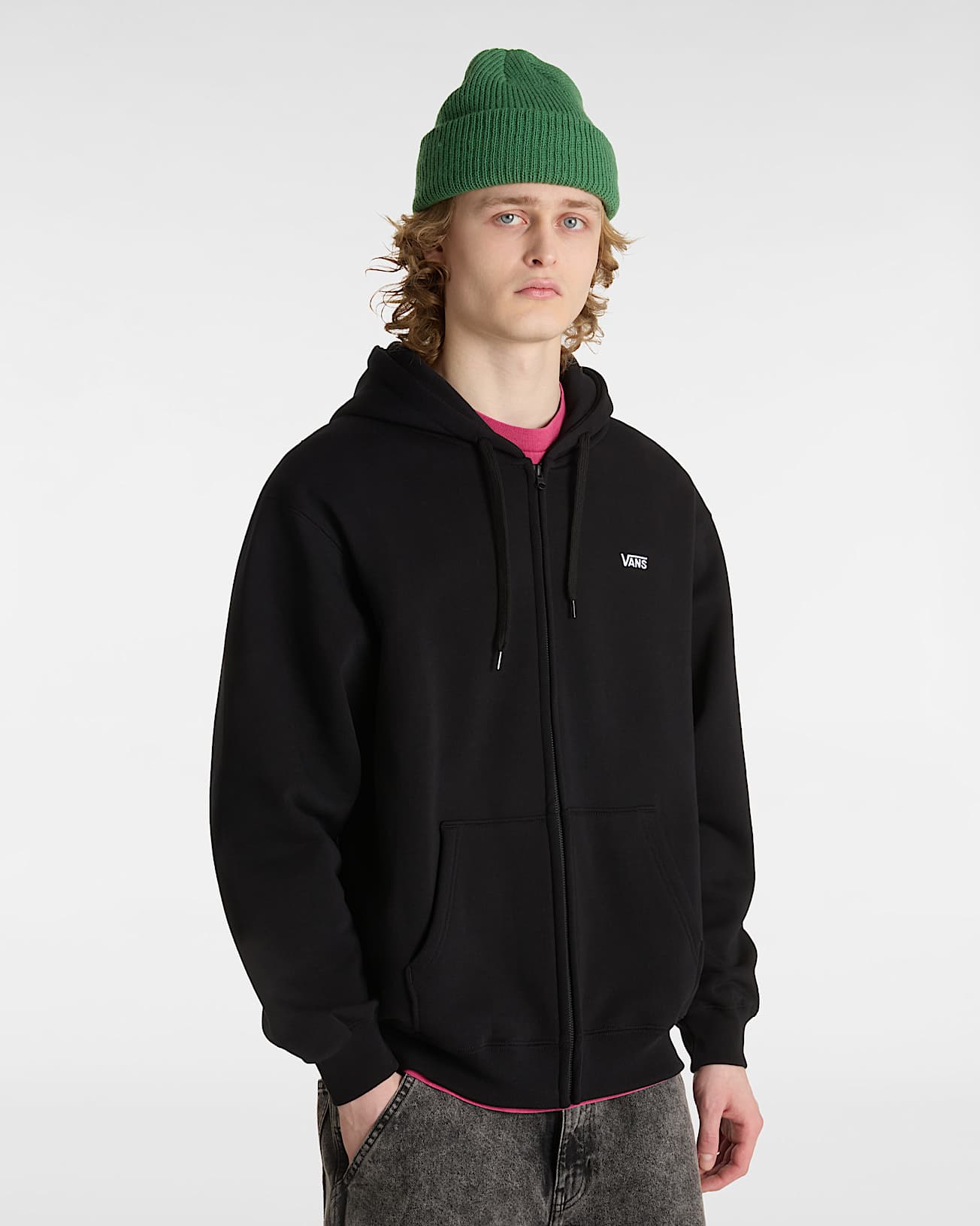 vans Sudadera con capucha Left Chest Logo en Negro| Vans ES Limitado a 3 días