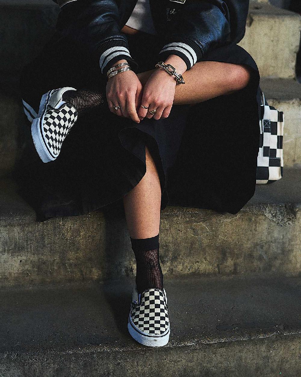 vans Zapatillas Slip-On en Negro$$Blanco| Vans ES Liquidación