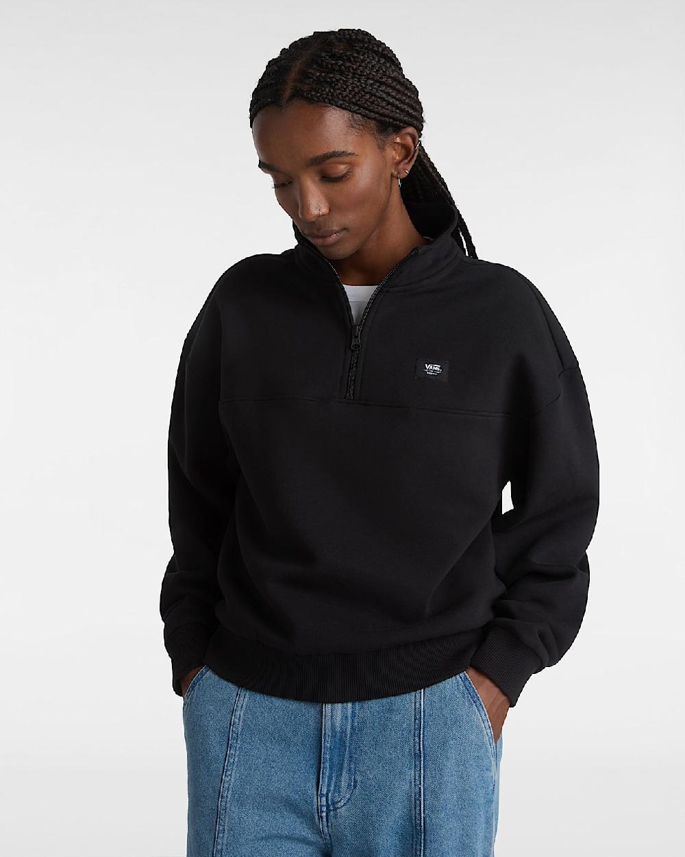 vans Sudadera Leighton de cuello alto en Negro| Vans ES Oferta exclusiva