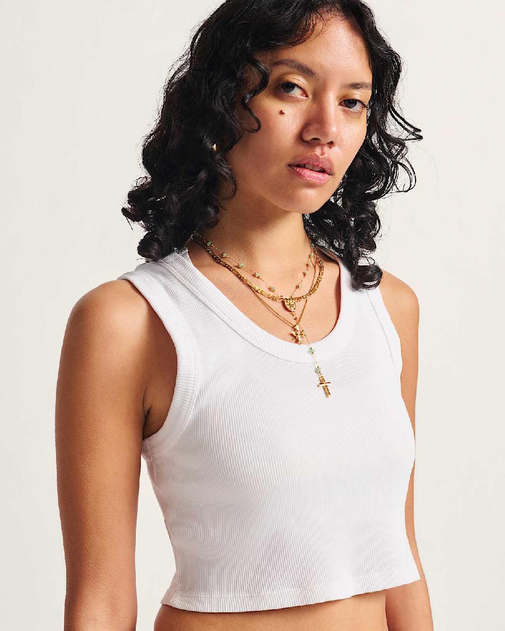 vans Camiseta de canalé sin mangas Drew en Blanco| Vans ES Rebajas