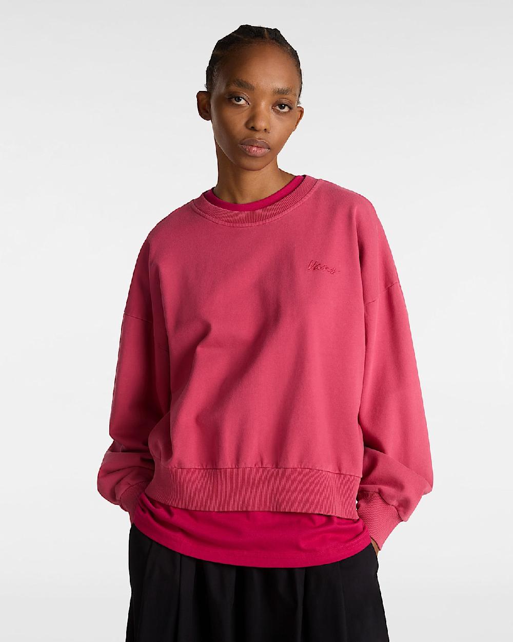 vans Sudadera de cuello redondo Retro en Rosa| Vans ES Solo hoy