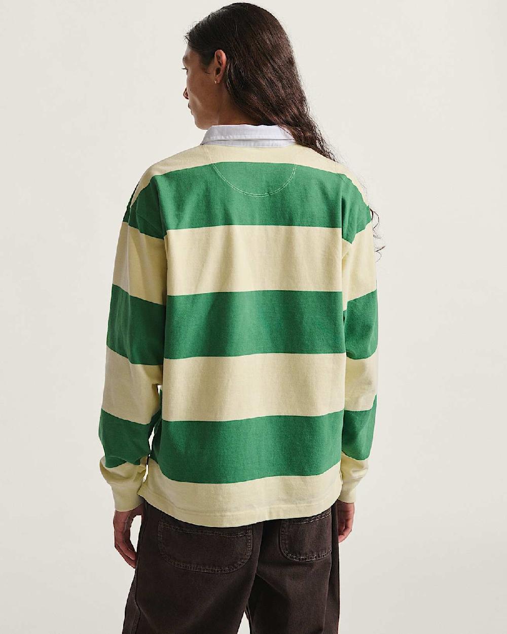 vans Polo de rugby de punto a rayas Ward en Verde| Vans ES En línea