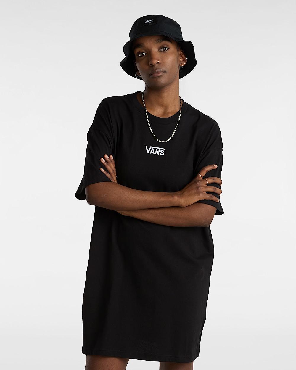 vans Vestido camiseta Center Vee en Negro| Vans ES Descuento