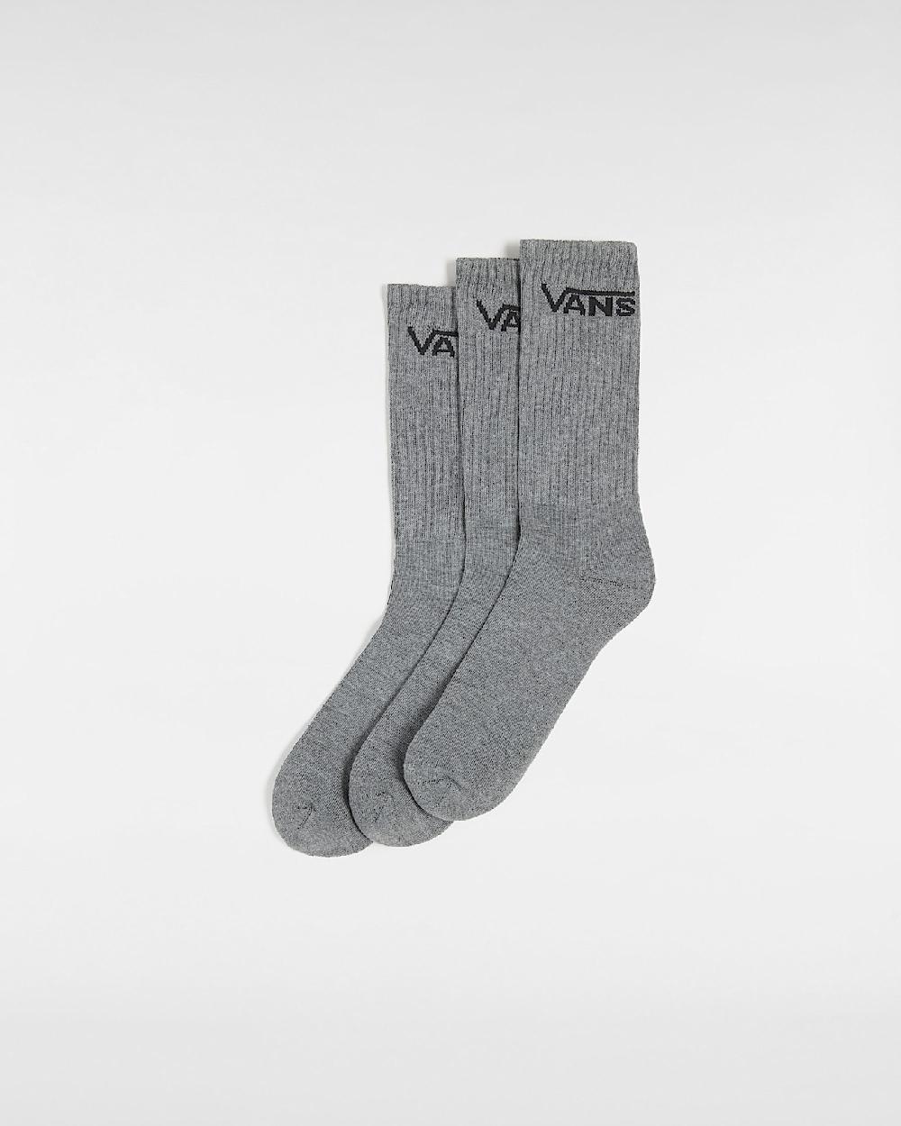 vans Calcetines altos Classic (3 pares) en Gris| Vans ES En línea