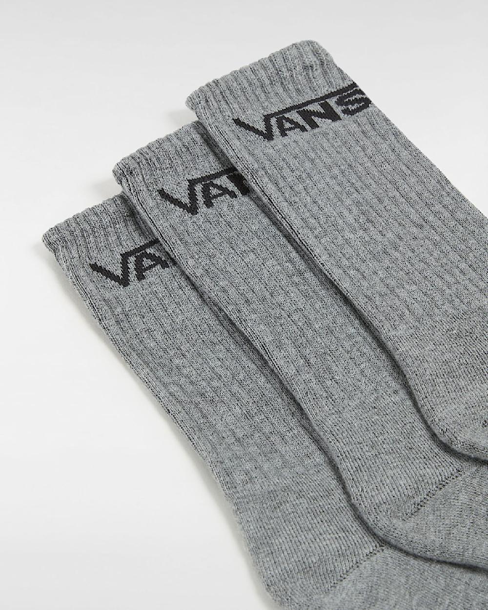 vans Calcetines altos Classic (3 pares) en Gris| Vans ES En línea