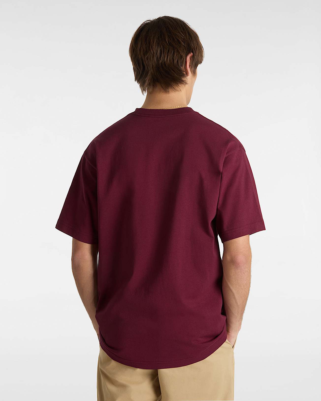 vans Camiseta Left Chest Logo en Burdeos| Vans ES Tienda