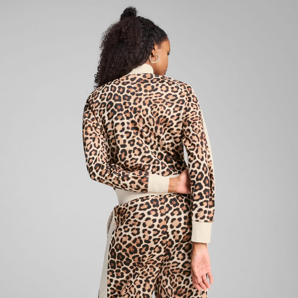 Puma Chaqueta de chándal corta con estampado integral T7 LEO LUXE para mujer Promoción trimestral