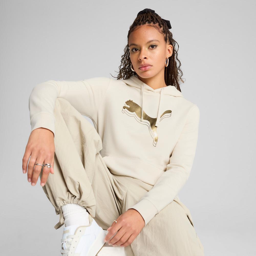 Puma Sudadera con capucha ESS METALLIC para mujer