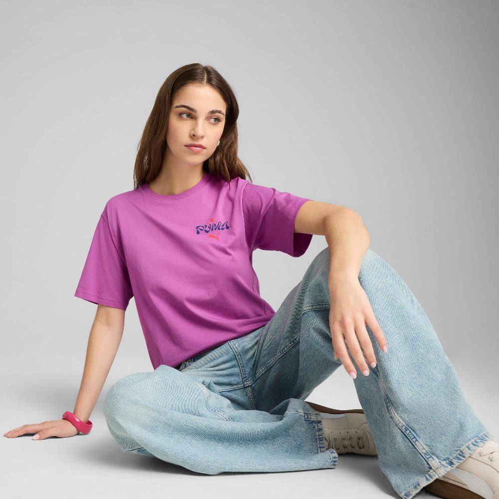 Puma Camiseta estampada holgada ESS FLORAL PACK para mujer