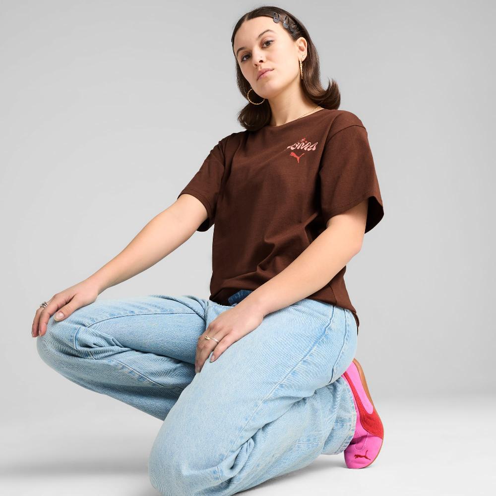 Puma Camiseta estampada holgada ESS FLORAL PACK para mujer