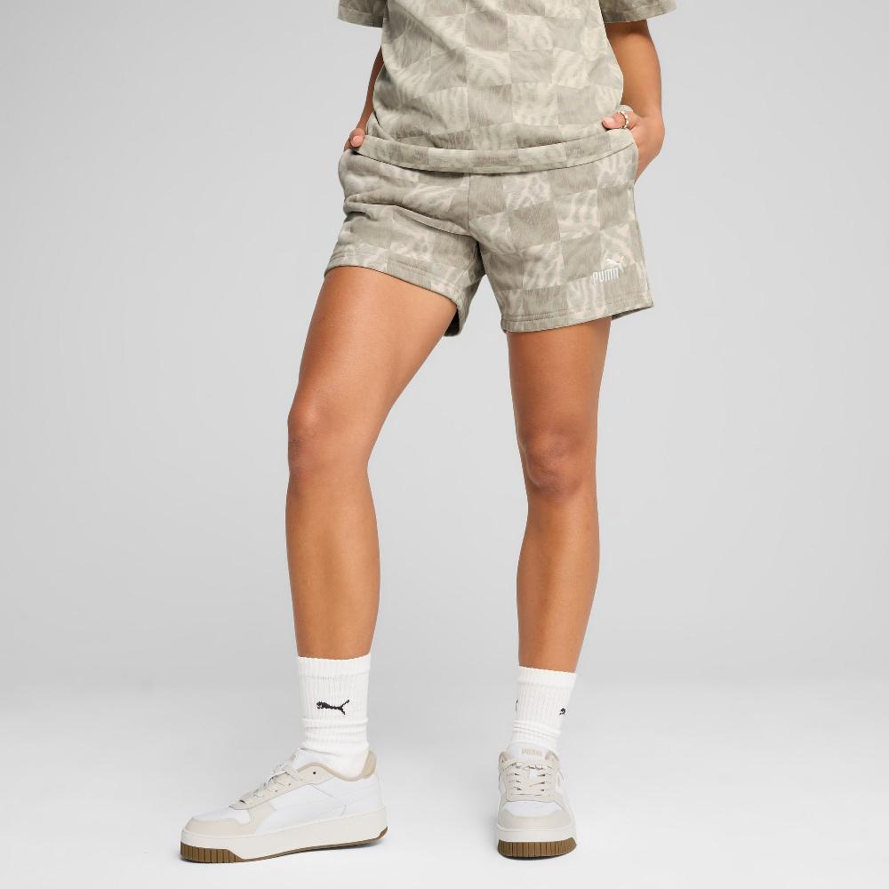 Puma Shorts de talle medio ESS GRAPHIC 5" para mujer