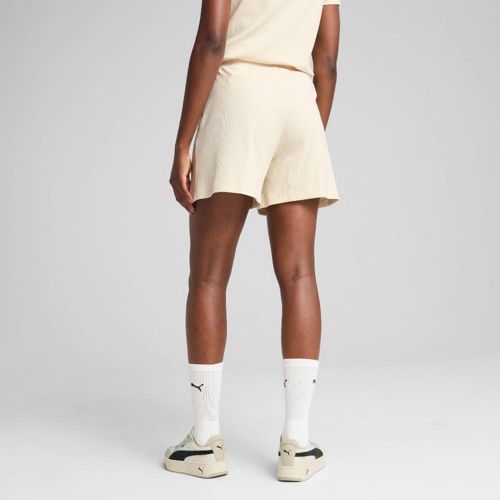 Puma Shorts de canalé tiro alto ESS ELEVATED 5" para mujer Oferta especial de fábrica