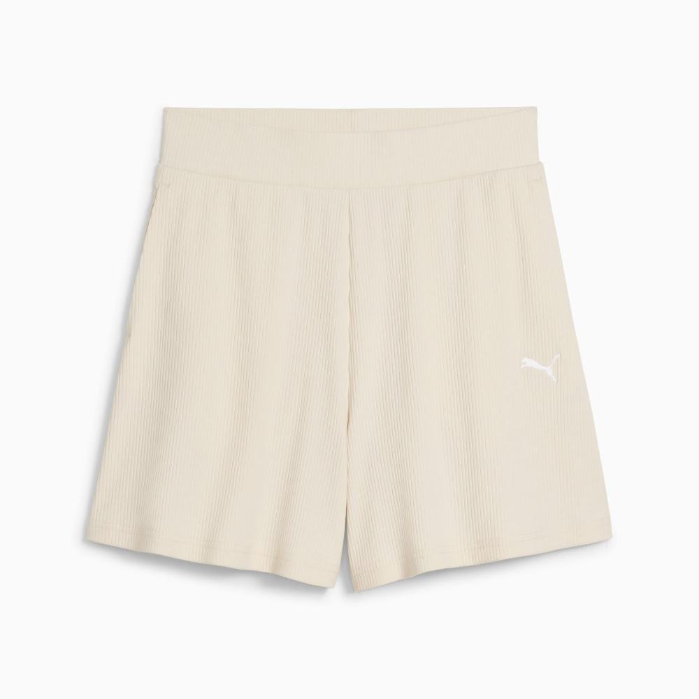 Puma Shorts de canalé tiro alto ESS ELEVATED 5" para mujer Oferta especial de fábrica
