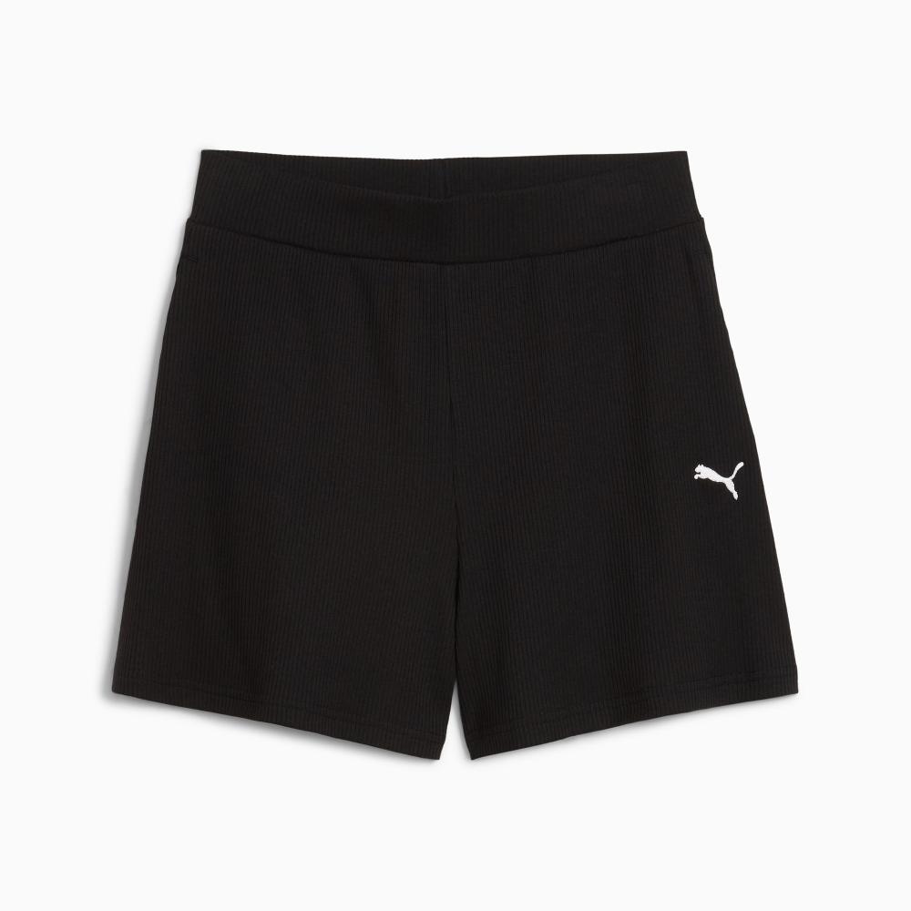 Puma Shorts de canalé tiro alto ESS ELEVATED 5" para mujer Promoción trimestral