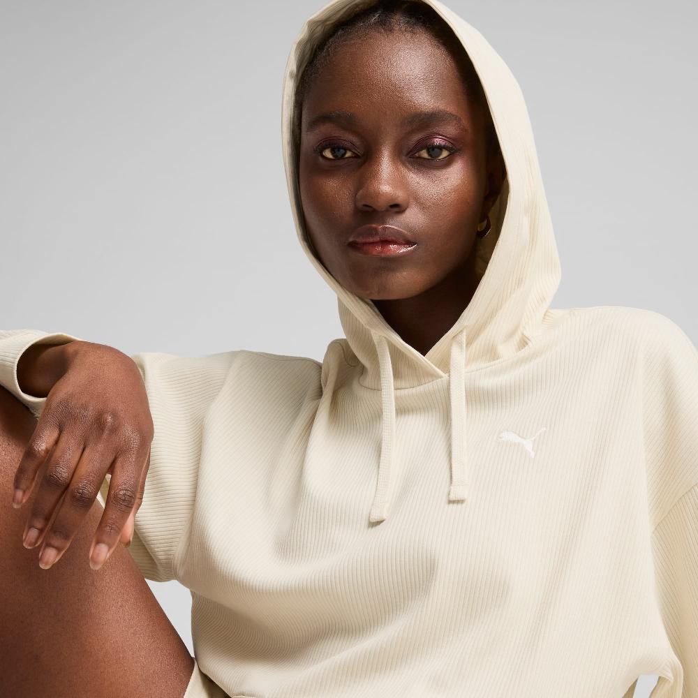 Puma Sudadera de canalé con capucha ESS ELEVATED Comfort para mujer Superdescuento