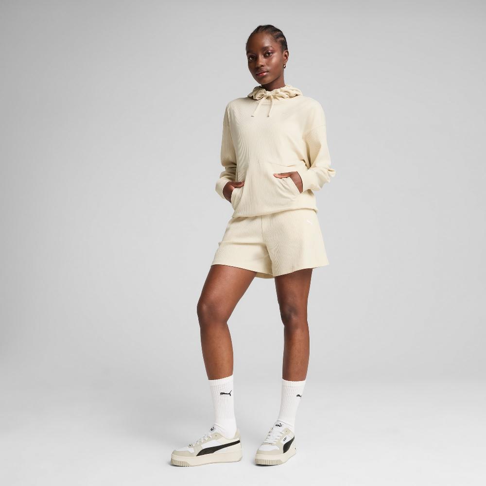 Puma Sudadera de canalé con capucha ESS ELEVATED Comfort para mujer Superdescuento